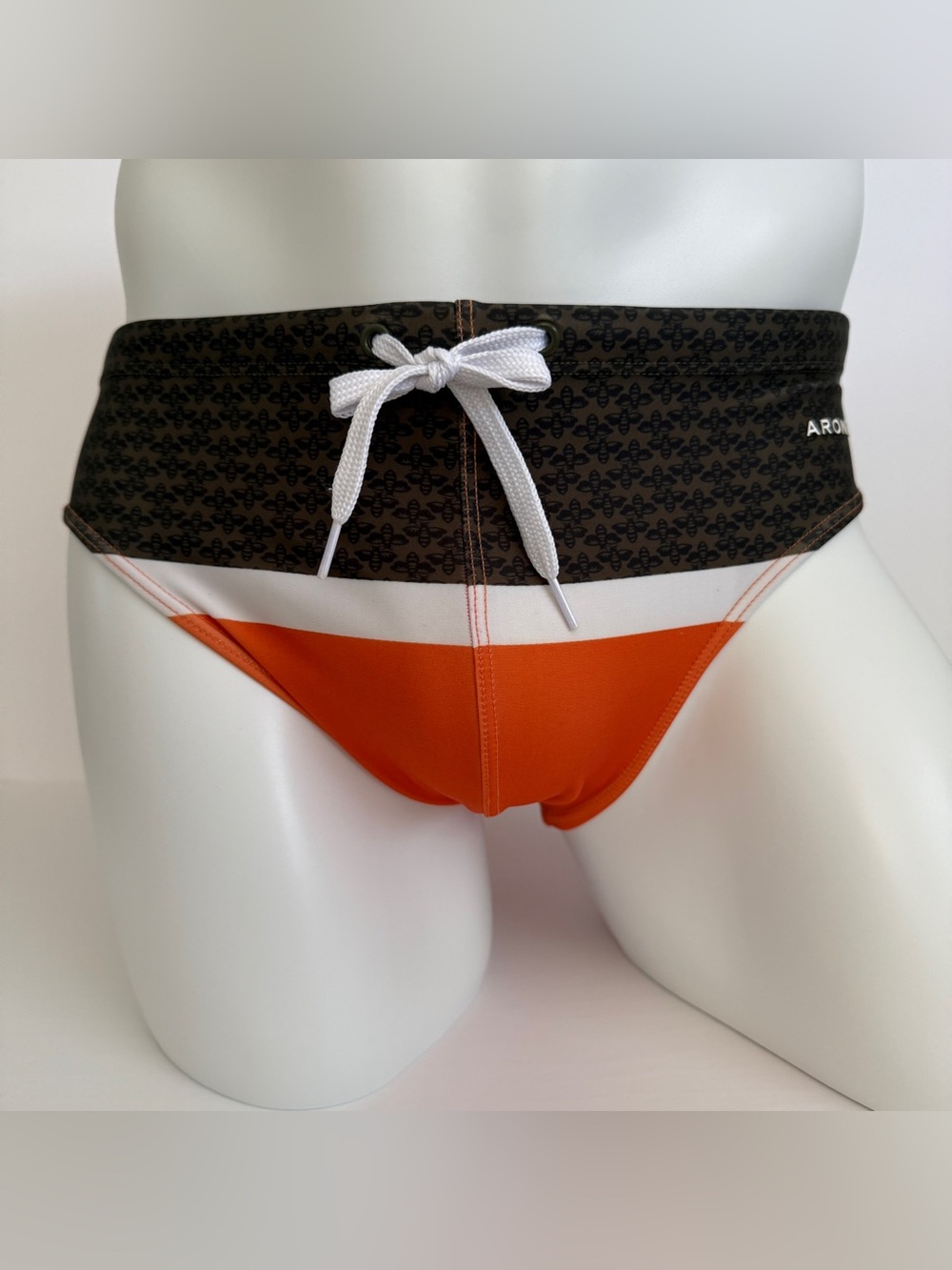 ARONIK Colorblock Swim Briefs 🏖️🧡🤎